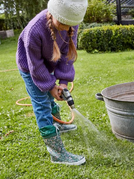 Bottes de pluie imprimées fille col matelassé vert 7 - vertbaudet enfant 