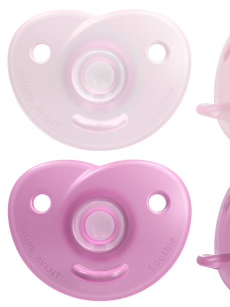 Lot de 2 sucettes nouveau-né Philips AVENT Soothie Cœur Bleu clair + bleu+Rose pâle + rose framboise 11 - vertbaudet enfant 