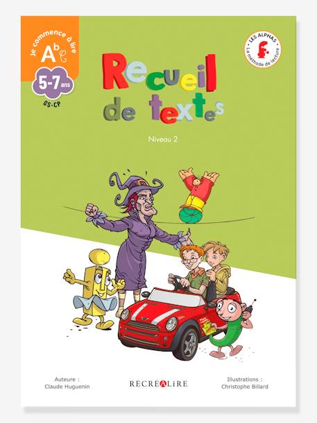 Livre Recueil de textes Niveau 2 méthode des Alphas -  RÉCRÉALIRE MULTICOLORE 1 - vertbaudet enfant 