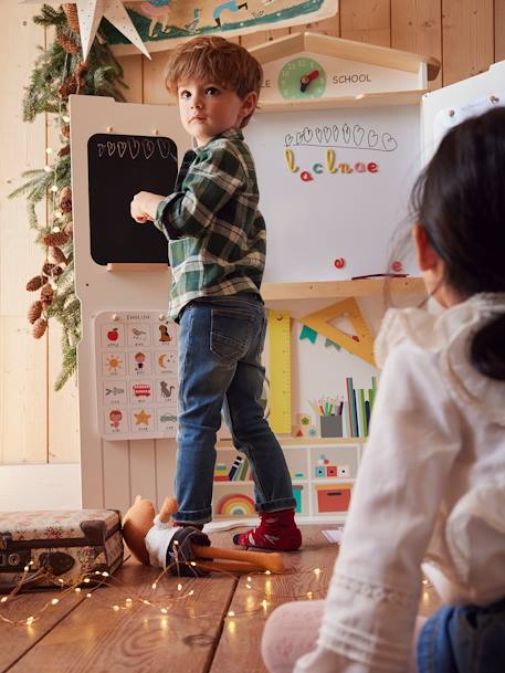 Salle de classe triptyque en bois FSC® multicolore 1 - vertbaudet enfant 