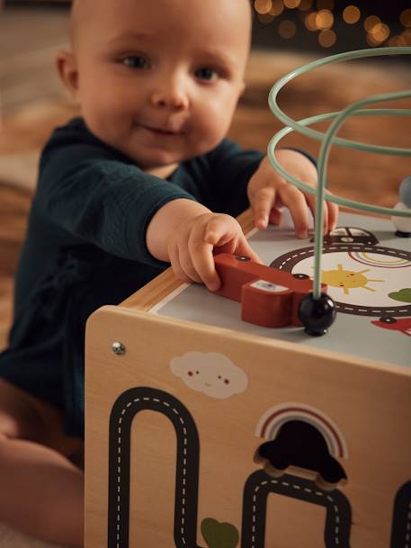 Cube d'activités à tirer EN VOITURE SIMON en bois FSC® multicolore 4 - vertbaudet enfant 