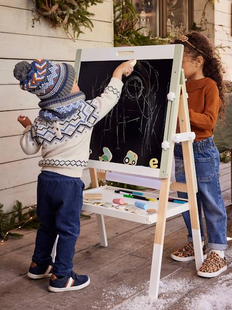 Tableau 4 en 1 en bois FSC® Vert 1 - vertbaudet enfant 