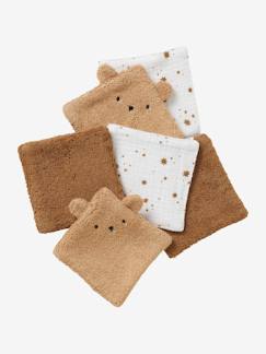 Linge de maison et décoration-Lot de 6 lingettes lavables Ourson