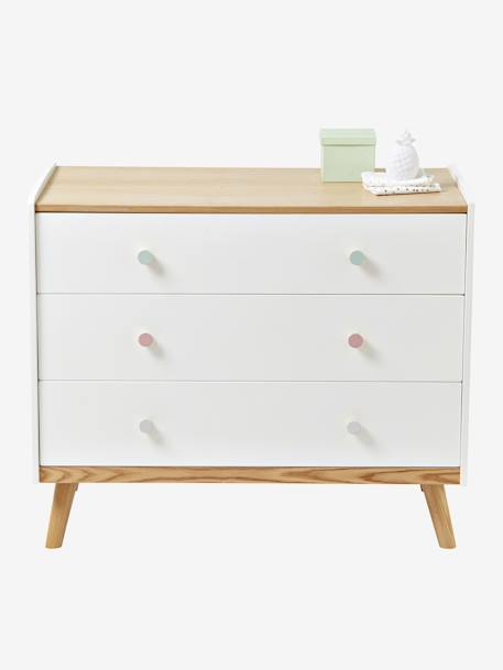 Commode avec poignées personnalisables LIGNE CONFETTI blanc+Vert 7 - vertbaudet enfant 