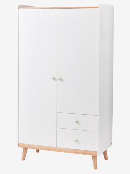 Armoire 2 portes LIGNE CONFETTI blanc+Vert 1 - vertbaudet enfant 