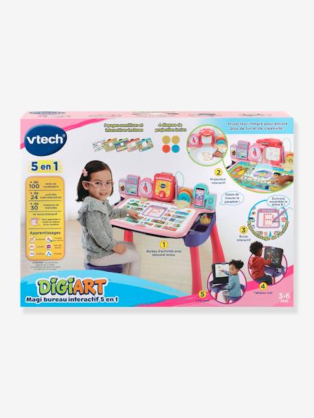 Magi bureau interactif 5 en 1 -  VTECH BLEU+ROSE 7 - vertbaudet enfant 