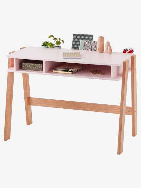 Bureau enfant LIGNE ARCHITEKT blanc/bois+rose+vert 6 - vertbaudet enfant 