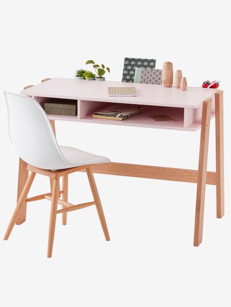 Bureau enfant LIGNE ARCHITEKT blanc/bois+rose+vert 8 - vertbaudet enfant 