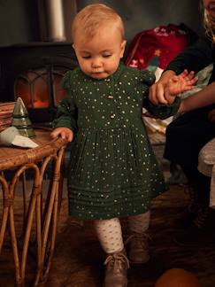 Les matières-Bébé-Robe, jupe-Robe en gaze de coton bébé ouverture décalée