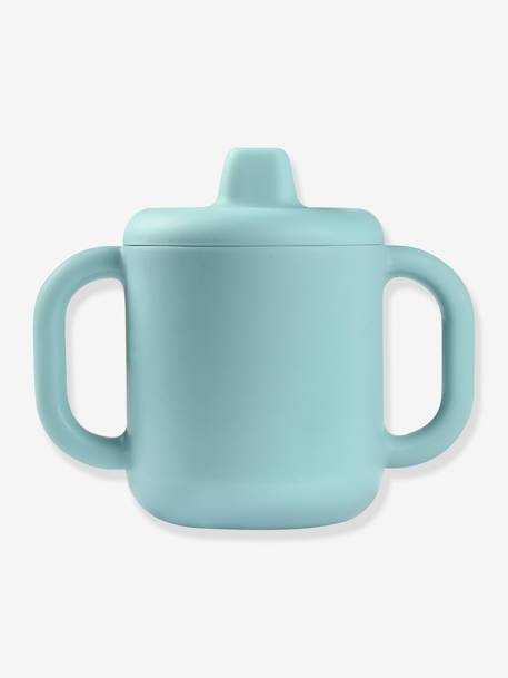 Tasse d'apprentissage BEABA en silicone Bleu+Rose 1 - vertbaudet enfant 