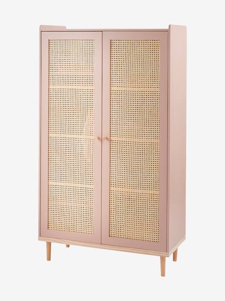 Armoire cannage LIGNE POÉSIE rose+vert 1 - vertbaudet enfant 