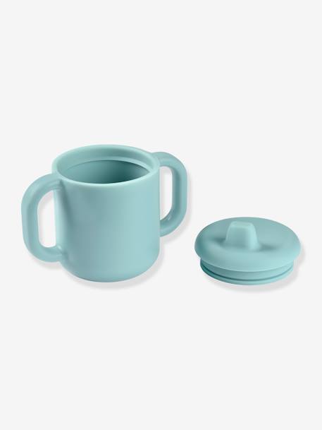 Tasse d'apprentissage BEABA en silicone Bleu+Rose 2 - vertbaudet enfant 