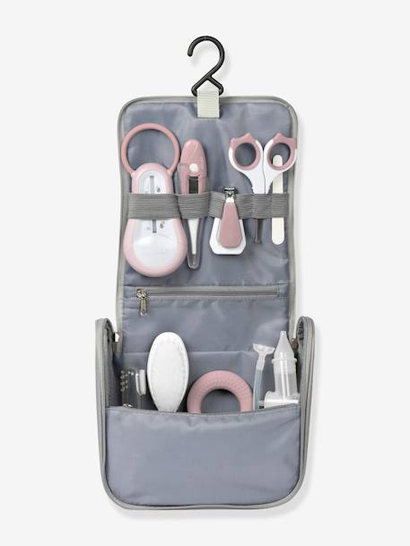 Trousse de toilette nomade 9 accessoires BEABA Green blue+Night blue+Old pink+Sage green 17 - vertbaudet enfant 