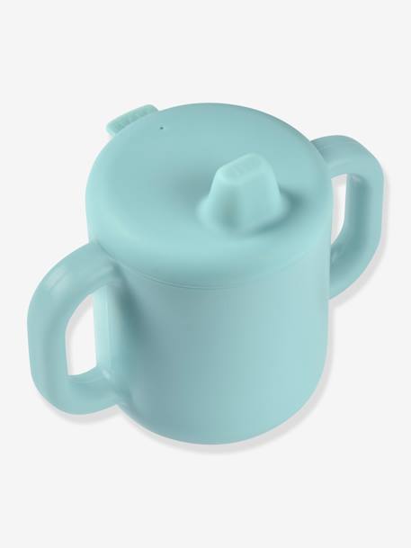 Tasse d'apprentissage BEABA en silicone Bleu+Rose 4 - vertbaudet enfant 