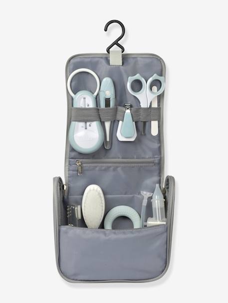 Trousse de toilette nomade 9 accessoires BEABA Green blue+Night blue+Old pink+Sage green 5 - vertbaudet enfant 