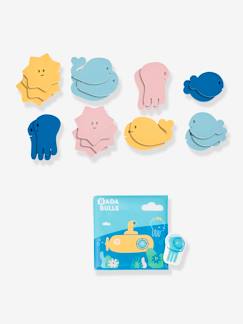 Idées cadeaux bébés et enfants-Livre + marionnette + stickers de bain en mousse BADABULLE