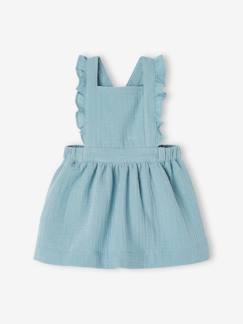 -Robe-salopette en gaze de coton bébé