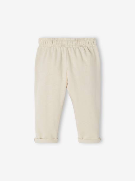 Pantalon molleton bébé garçon uni BASICS beige sable+bleu ardoise+bleu clair+brique+caramel+gris clair chiné+Marine grisé+tilleul foncé 2 - vertbaudet enfant 