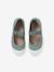 Ballerines en toile fille denim imprimé coeur+light gold+sauge 14 - vertbaudet enfant 