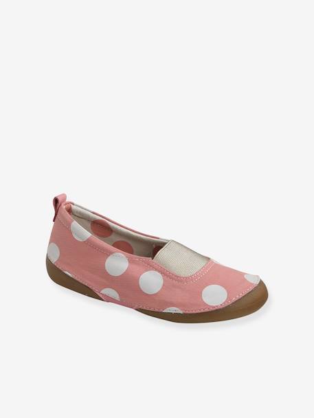 Chaussons élastiqués fille en toile rose 1 - vertbaudet enfant 