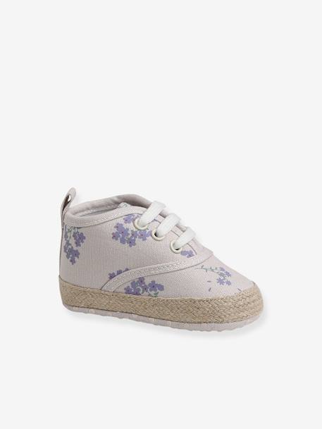 Chaussons lacés souples bébé fille lilas 1 - vertbaudet enfant 