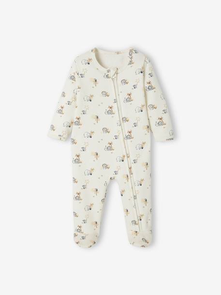 Lot de 2 pyjamas bébé en molleton ouverture zippée lot bleu jean 3 - vertbaudet enfant 