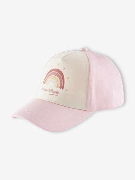 Casquette fille arc-en-ciel rose imprimé 3 - vertbaudet enfant 