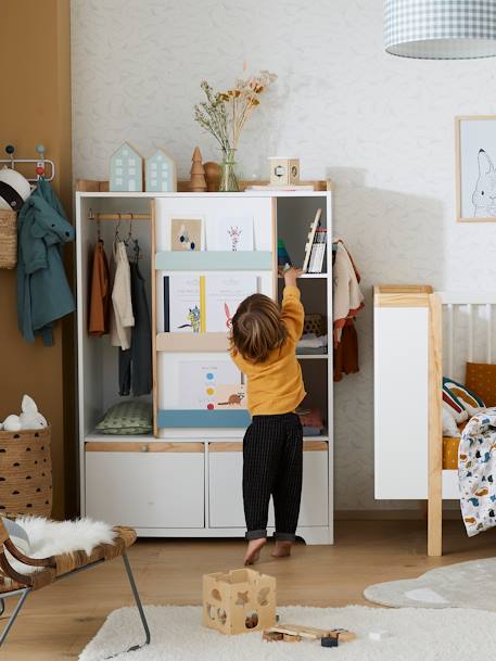 Armoire LIGNE ABC BLANC - BOIS 6 - vertbaudet enfant 