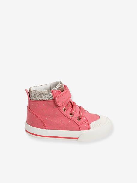 Baskets Montantes Bebe Fille Rose Vertbaudet