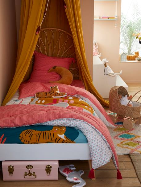 Parure housse de couette + taie d'oreiller enfant EDEN INDIA écru / multicolore 6 - vertbaudet enfant 