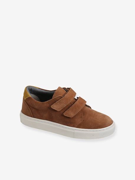 Derbies scratchés cuir garçon camel+marine+marine 1 - vertbaudet enfant 