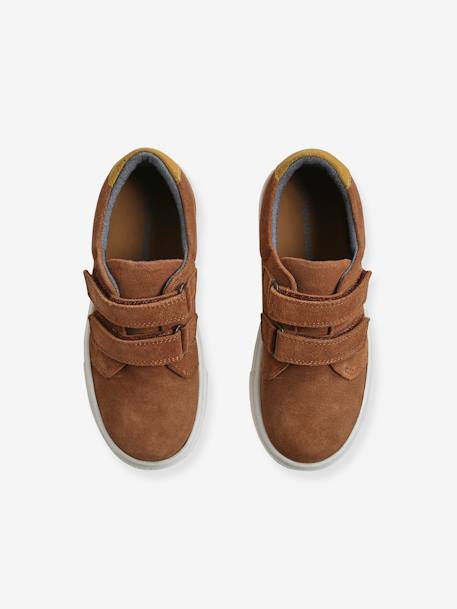 Derbies scratchés cuir garçon camel+marine+marine 6 - vertbaudet enfant 