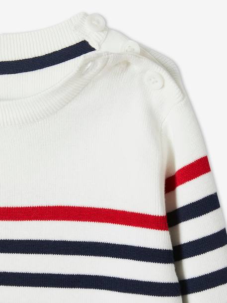 Pull marin garçon écru+Ivoire rayé rouge et marine+MARINE RAYE OCRE+vert 6 - vertbaudet enfant 