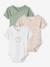 Lot de 3 bodies fleurs manches courtes bébé ouverture naissance lot tilleul 1 - vertbaudet enfant 