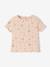 T-shirt à fleurs en maille côtelée bébé rose grisé imprimé 1 - vertbaudet enfant 