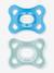 Lot de 2 sucettes 2-6 mois en silicone MAM Comfort Bleu + vert+Rose + vert 1 - vertbaudet enfant 