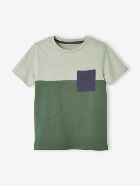 T-shirt coloblock garçon manches courtes  - vertbaudet enfant