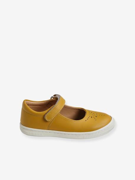 Babies cuir fille collection maternelle blanc+jaune+jaune moutarde 15 - vertbaudet enfant 