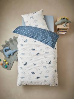 Parure de lit housse de couette + taie d'oreiller essentiels enfant HELLO DINOS  - vertbaudet enfant