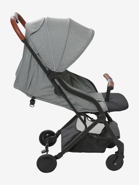 Poussette citadine vertbaudet Microcity gris chiné/noir+kaki chiné+noir mat 7 - vertbaudet enfant 