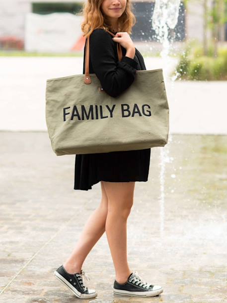 Sac à langer Family Bag CHILDHOME Marine+Noir+VERT CLAIR UNI AVEC DECOR 14 - vertbaudet enfant 