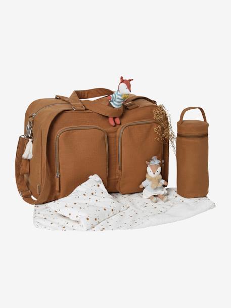 Sac à langer multipoches en gaze de coton Family L caramel 2 - vertbaudet enfant 