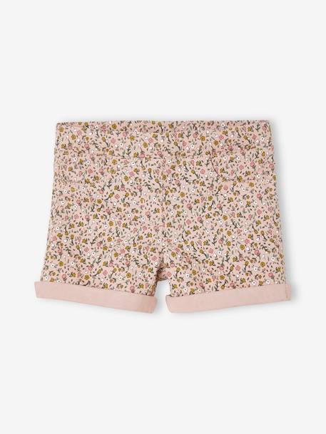 Short tregging imprimé fleurs fille rose blush imprimé 1 - vertbaudet enfant 