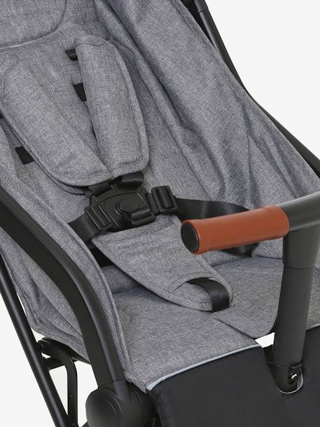 Poussette citadine vertbaudet Microcity gris chiné/noir+kaki chiné+noir mat 4 - vertbaudet enfant 