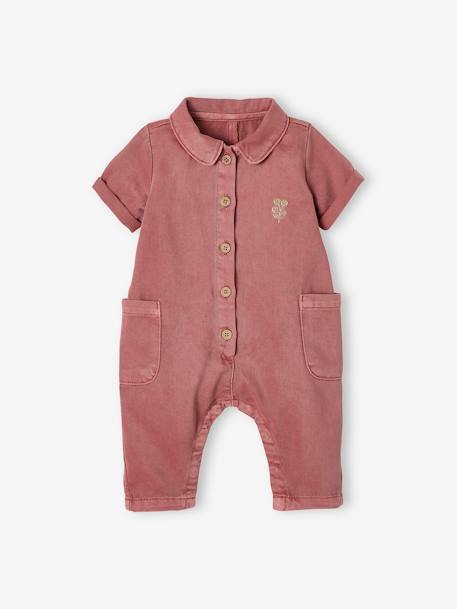 Combinaison manches courtes bébé bois de rose 2 - vertbaudet enfant 