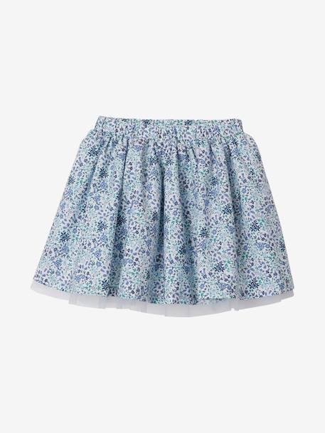 Jupe de cérémonie à fleurs fille blanc imprimé+écru 1 - vertbaudet enfant 