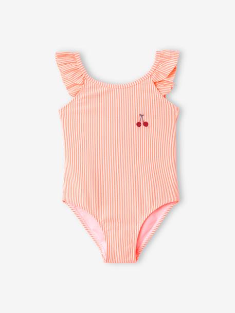 Maillot de bain 1 pièce fille 'playa' corail 4 - vertbaudet enfant 