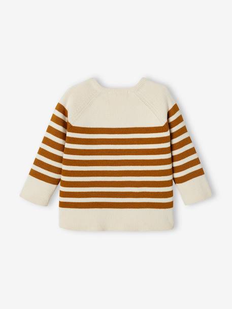 Pull marinière bébé caramel rayé+encre rayé+ivoire rayé 2 - vertbaudet enfant 