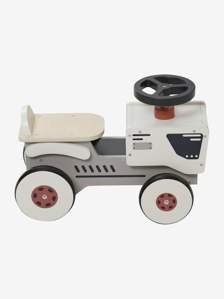 Porteur tracteur en bois FSC® GRIS CLAIR UNI 5 - vertbaudet enfant 