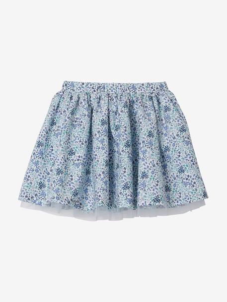 Jupe de cérémonie à fleurs fille blanc imprimé+écru 2 - vertbaudet enfant 